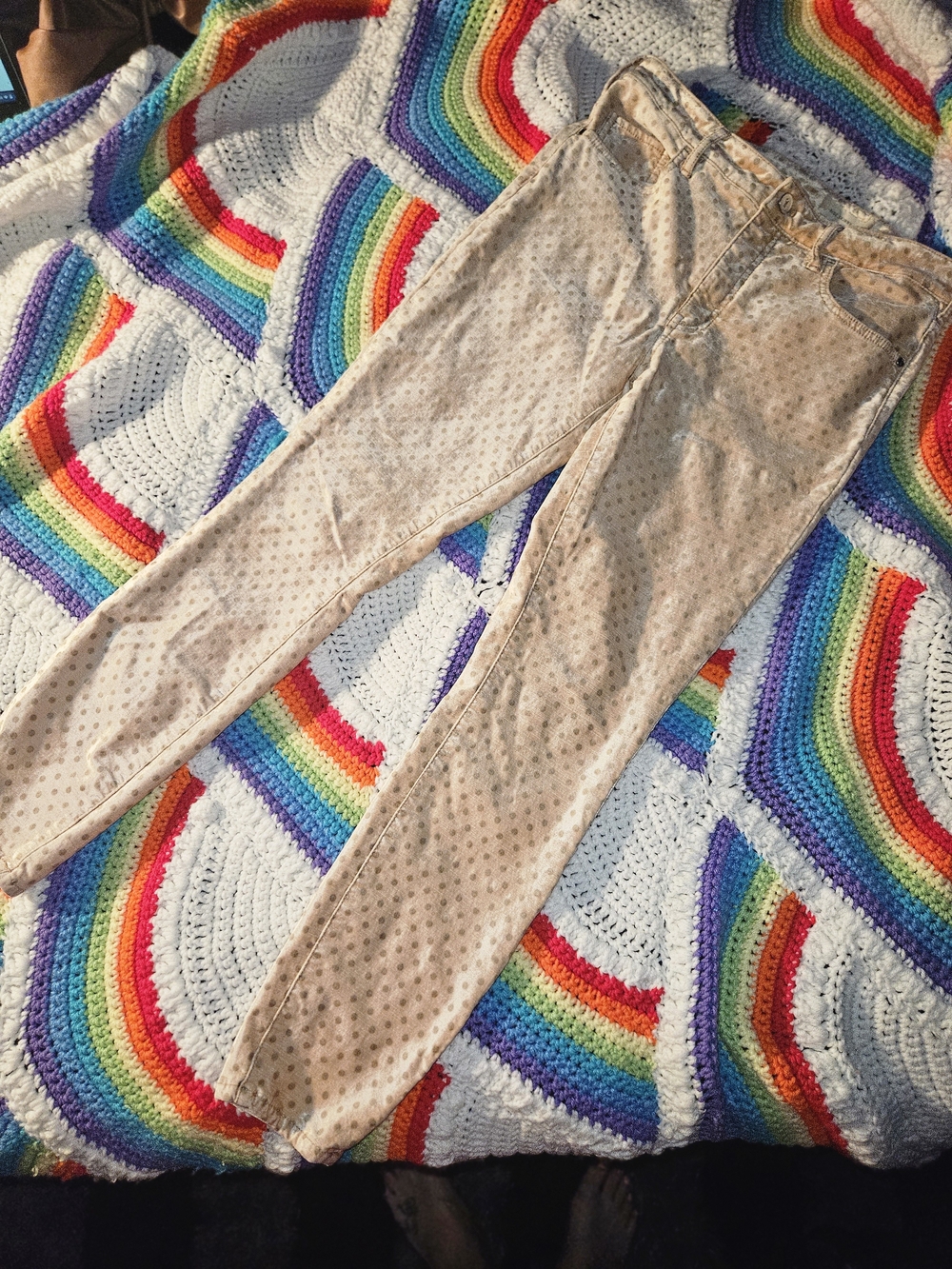 Pilcro and the Letterpress Beige Polka Dot Skinny Jeans - Picture 8 of 8